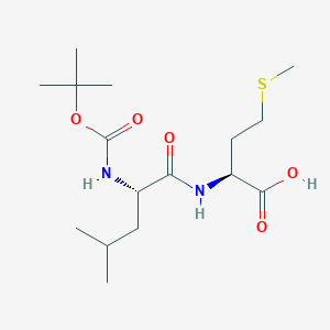 (S)-2-((S)-2-((tert-Butoxycarbonyl)amino)-4-methylpentanamido)-4-(methylthio)butanoic acid chemical structure (CAS 57092-20-3)