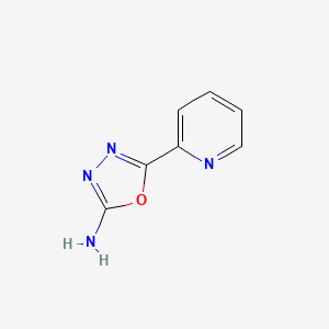 5-(Pyridin-2-yl)-1,3,4-oxadiazol-2-amine chemical structure (CAS 5711-72-8)