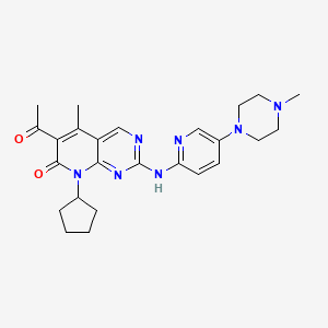 6-Acetyl-8-cyclopentyl-5-methyl-2-((5-(4-methylpiperazin-1-yl)pyridin-2-yl)amino)pyrido[2,3-d]pyrimidin-7(8H)-one chemical structure (CAS 571189-51-0)