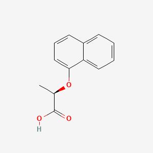 (R)-2-(Naphthalen-1-yloxy)propanoic acid chemical structure (CAS 57128-29-7)