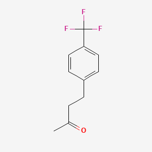 4-(4-(Trifluoromethyl)phenyl)butan-2-one chemical structure (CAS 57132-19-1)