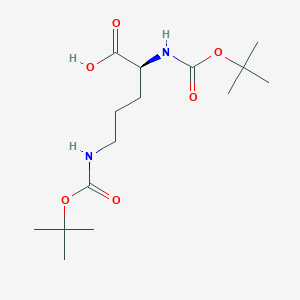 Boc-Orn(Boc)-OH chemical structure (CAS 57133-29-6)