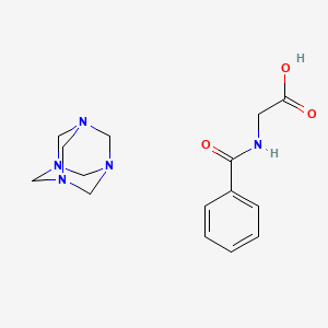 1,3,5,7-tetraazaadamantane benzoylglycinate chemical structure (CAS 5714-73-8)