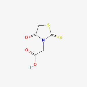 2-(4-Oxo-2-thioxothiazolidin-3-yl)acetic acid chemical structure (CAS 5718-83-2)