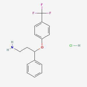 3-Phenyl-3-(4-(trifluoromethyl)phenoxy)propan-1-amine hydrochloride chemical structure (CAS 57226-68-3)