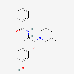 N-(1-(Dipropylamino)-3-(4-hydroxyphenyl)-1-oxopropan-2-yl)benzamide chemical structure (CAS 57227-09-5)