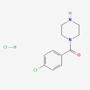(4-Chlorophenyl)(piperazin-1-yl)methanone hydrochloride chemical structure (CAS 57238-81-0)