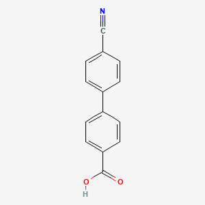 4'-Cyano-[1,1'-biphenyl]-4-carboxylic acid chemical structure (CAS 5728-46-1)