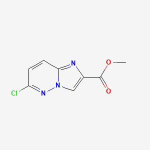 Methyl 6-chloroimidazo[1,2-b]pyridazine-2-carboxylate chemical structure (CAS 572910-59-9)