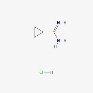 Cyclopropanecarboximidamide hydrochloride chemical structure (CAS 57297-29-7)