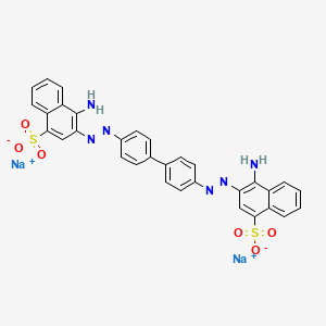 Sodium 3,3'-([1,1'-biphenyl]-4,4'-diylbis(diazene-2,1-diyl))bis(4-aminonaphthalene-1-sulfonate) chemical structure (CAS 573-58-0)