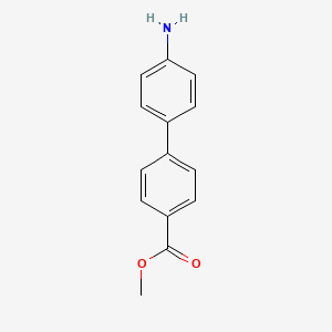 Methyl 4'-amino-[1,1'-biphenyl]-4-carboxylate chemical structure (CAS 5730-76-7)