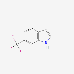 2-Methyl-6-(trifluoromethyl)-1H-indole chemical structure (CAS 57330-48-0)