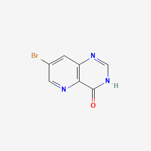 7-Bromopyrido[3,2-d]pyrimidin-4(3H)-one chemical structure (CAS 573675-29-3)