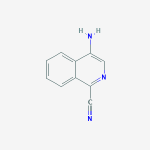 4-Aminoisoquinoline-1-carbonitrile chemical structure (CAS 573758-69-7)