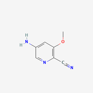 5-Amino-3-methoxypicolinonitrile chemical structure (CAS 573762-39-7)