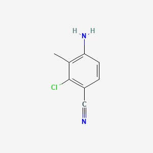 4-Amino-2-chloro-3-methylbenzonitrile chemical structure (CAS 573768-09-9)