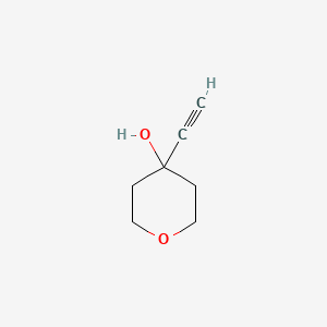 4-Ethynyltetrahydro-2H-pyran-4-ol chemical structure (CAS 57385-16-7)