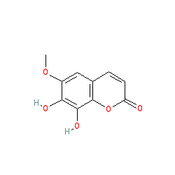 7,8-Dihydroxy-6-methoxy-2H-chromen-2-one chemical structure (CAS 574-84-5)