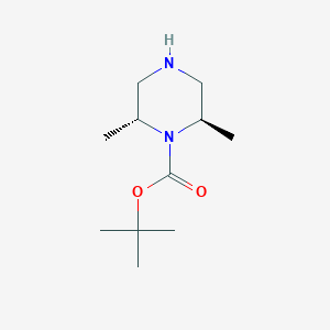 (2R,6R)-tert-Butyl 2,6-dimethylpiperazine-1-carboxylate chemical structure (CAS 574007-62-8)