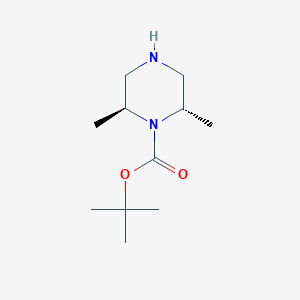 (2S,6S)-tert-Butyl 2,6-dimethylpiperazine-1-carboxylate chemical structure (CAS 574007-66-2)