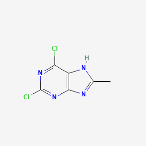 2,6-Dichloro-8-methyl-9H-purine chemical structure (CAS 57476-37-6)