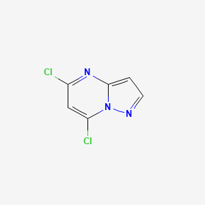 5,7-Dichloropyrazolo[1,5-a]pyrimidine chemical structure (CAS 57489-77-7)