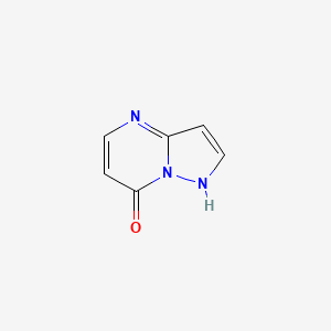 Pyrazolo[1,5-a]pyrimidin-7-ol chemical structure (CAS 57489-79-9)