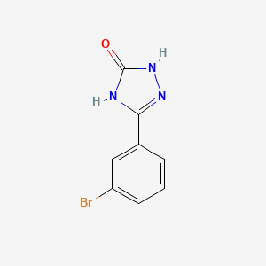 5-(3-Bromophenyl)-2,4-dihydro-3H-1,2,4-triazol-3-one chemical structure (CAS 57508-64-2)