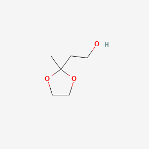 2-Methyl-1,3-dioxolane-2-ethanol chemical structure (CAS 5754-32-5)