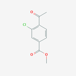 Methyl 4-acetyl-3-chlorobenzoate chemical structure (CAS 57542-71-9)