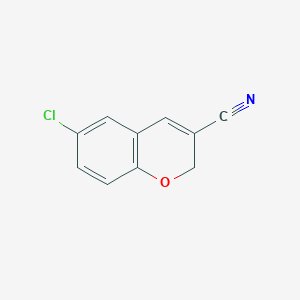 6-Chloro-2H-chromene-3-carbonitrile chemical structure (CAS 57543-67-6)