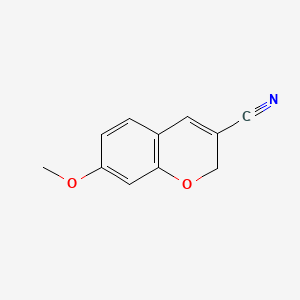 7-Methoxy-2H-chromene-3-carbonitrile chemical structure (CAS 57543-70-1)