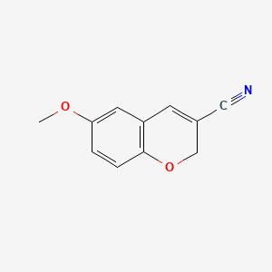 6-Methoxy-2H-chromene-3-carbonitrile chemical structure (CAS 57543-71-2)