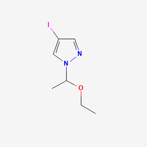 1-(1-Ethoxyethyl)-4-iodo-1H-pyrazole chemical structure (CAS 575452-22-1)