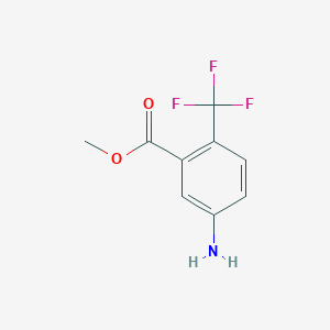 Methyl 5-amino-2-(trifluoromethyl)benzoate chemical structure (CAS 575474-23-6)