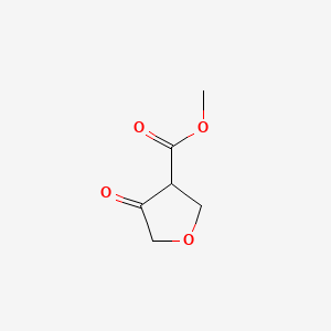 Methyl 4-oxotetrahydrofuran-3-carboxylate chemical structure (CAS 57595-23-0)