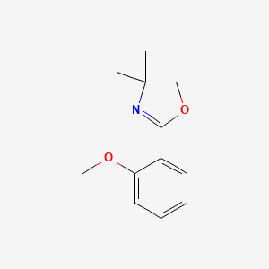 2-(2-Methoxyphenyl)-4,4-dimethyl-4,5-dihydrooxazole chemical structure (CAS 57598-33-1)