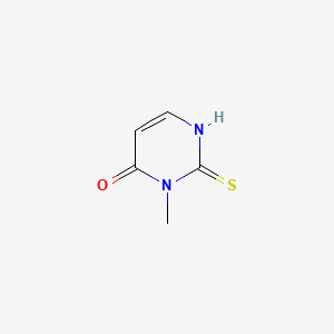 3-Methyl-2-thioxo-2,3-dihydropyrimidin-4(1H)-one chemical structure (CAS 576-28-3)