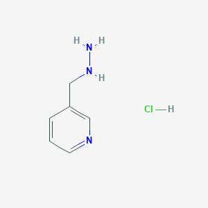 3-(Hydrazinylmethyl)pyridine hydrochloride chemical structure (CAS 57616-01-0)