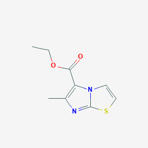 Ethyl 6-methylimidazo[2,1-b]thiazole-5-carboxylate chemical structure (CAS 57626-37-6)