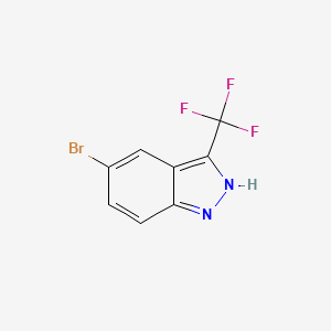 5-Bromo-3-(trifluoromethyl)-1H-indazole chemical structure (CAS 57631-11-5)