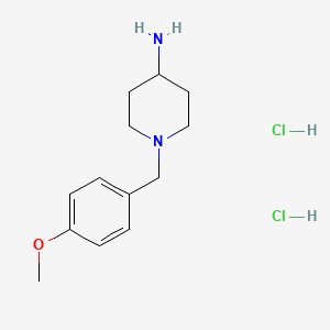 1-(4-Methoxybenzyl)piperidin-4-amine dihydrochloride chemical structure (CAS 57645-54-2)