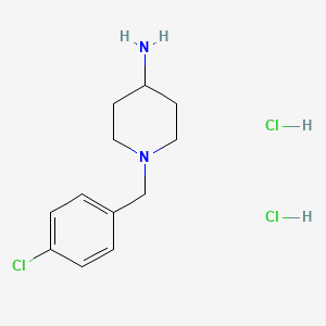 1-(4-Chlorobenzyl)piperidin-4-amine dihydrochloride chemical structure (CAS 57645-56-4)