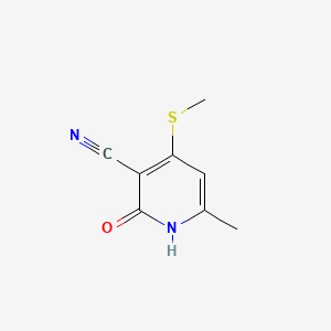 6-Methyl-4-(methylthio)-2-oxo-1,2-dihydropyridine-3-carbonitrile chemical structure (CAS 57663-05-5)