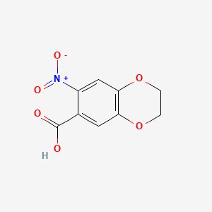 7-Nitro-1,4-benzodioxane-6-carboxylic Acid chemical structure (CAS 57672-33-0)