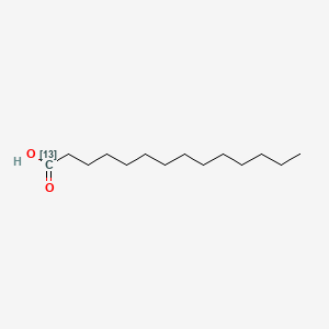 Tetradecanoic-1-13C acid chemical structure (CAS 57677-52-8)