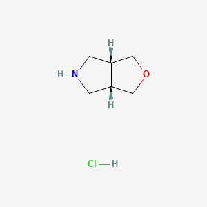 (3aR,6aS)-rel-Hexahydro-1H-furo[3,4-c]pyrrole hydrochloride chemical structure (CAS 57710-36-8)