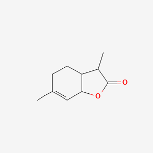 3,6-Dimethyl-3,3a,4,5-tetrahydrobenzofuran-2(7aH)-one chemical structure (CAS 57743-63-2)