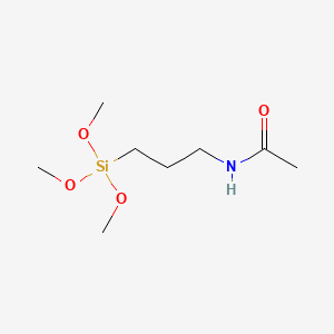 N-(3-(Trimethoxysilyl)propyl)acetamide chemical structure (CAS 57757-66-1)